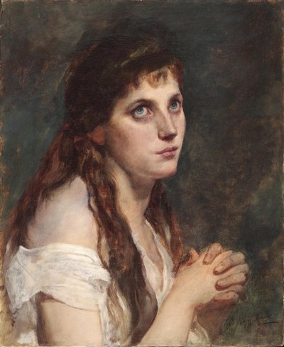 Ragazza con le mani giunte da Francesco Hayez